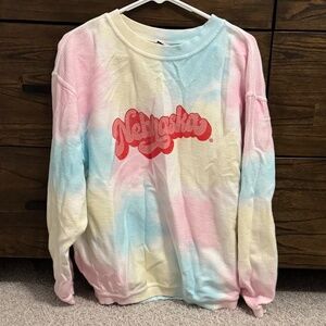 chicka-d Nebraska tie-dye crew sweatshirt